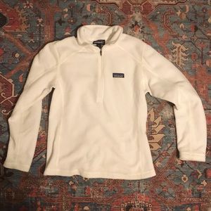 Patagonia White 1/4 Zip Fleece Pullover